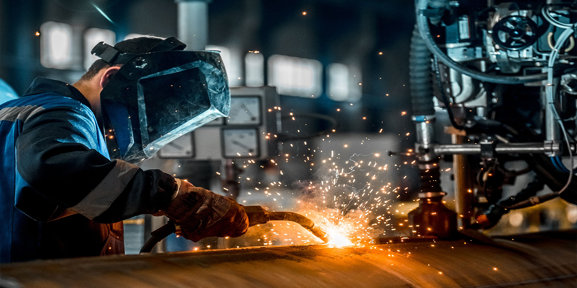 Expert welder working on a metal project in LA